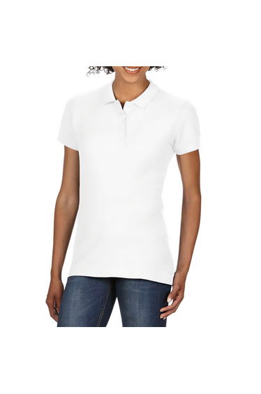 Gildan Womens/Ladies Double Piqué Soft Touch Polo Shirt - White