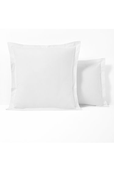 SCENARIO Plain Polycotton Pillowcase with Embroidered Hem