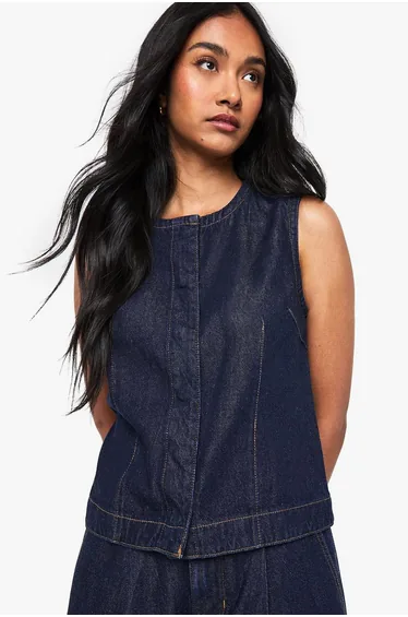 Denim Waistcoat - indigo