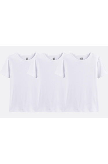 Pack of 3 Vest Tops with Short Sleeves