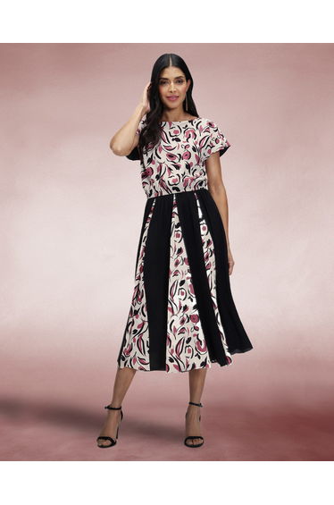 Pleated Midi Dress