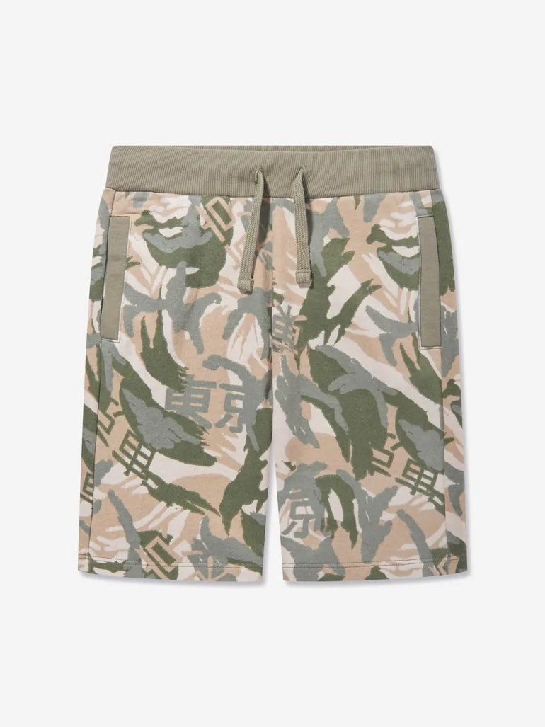 Boys Desert Print Shorts in Green