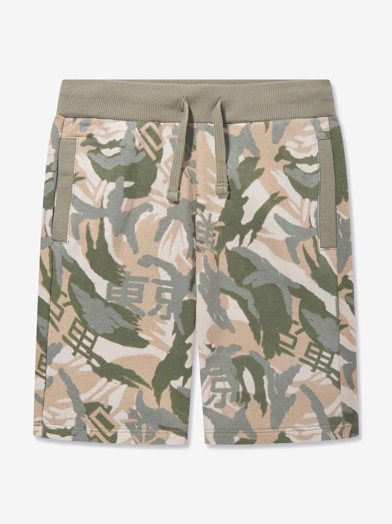 Boys Desert Print Shorts in Green - 4