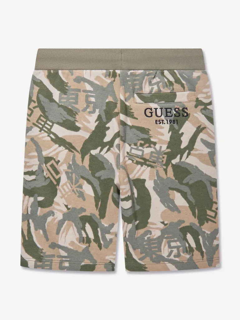 Boys Desert Print Shorts in Green - 5