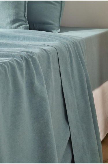 Marnie Flat Sheet in Washed Cotton/Linen