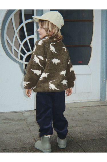 Konges Sløjd Boys Jody Teddy Jacket in Brown