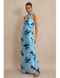 Floral Gathering Sleeveless Dress - 4