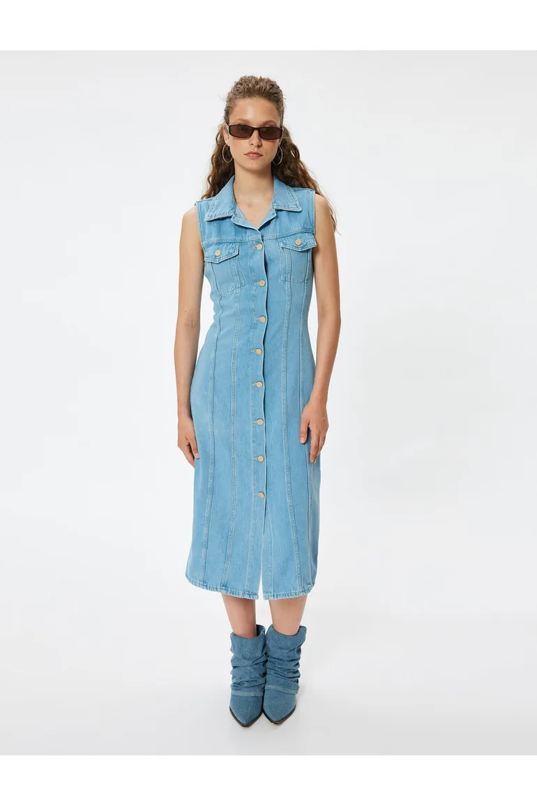 فستان لون أزرق - 2