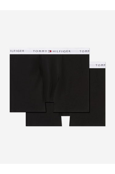 Tommy Hilfiger Boys 2 Pack Boxer Shorts Set in Black