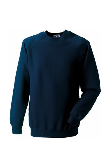 Russell Mens Spotshield Raglan Sweatshirt - French Navy