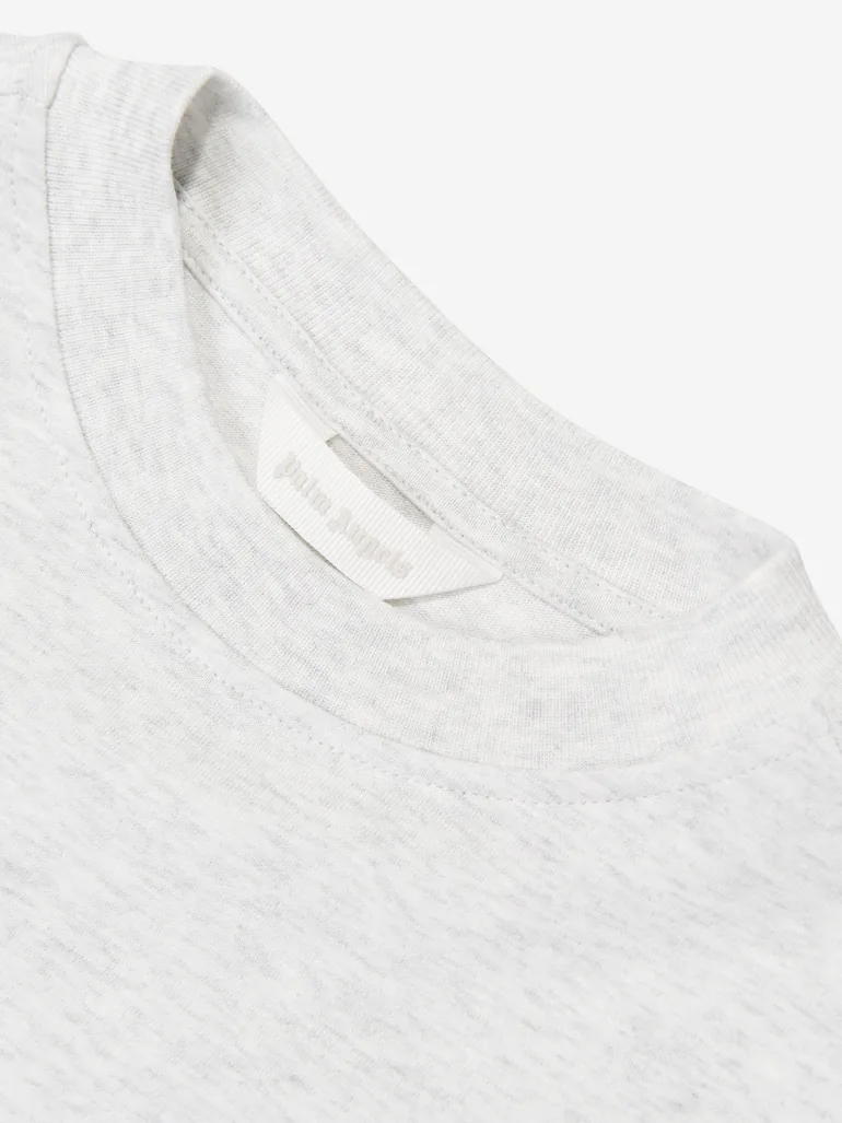 Palm Angels Boys Classic Logo Jersey T-Shirt in Grey - 3