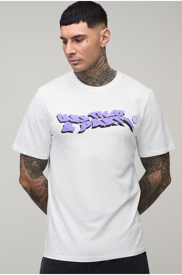 Tall Regular Take That License Print T-shirt - white