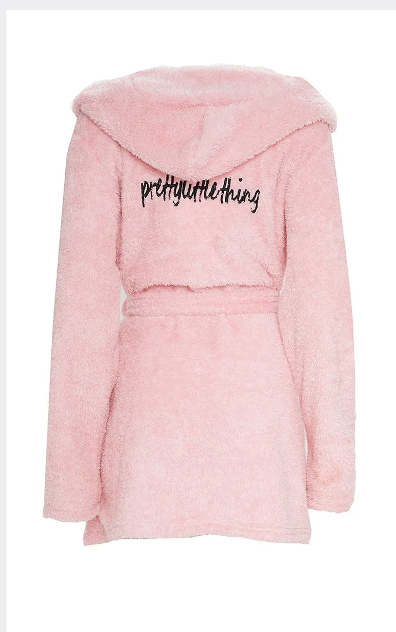 PRETTYLITTLETHING Pink Fluffy Dressing Gown - 3