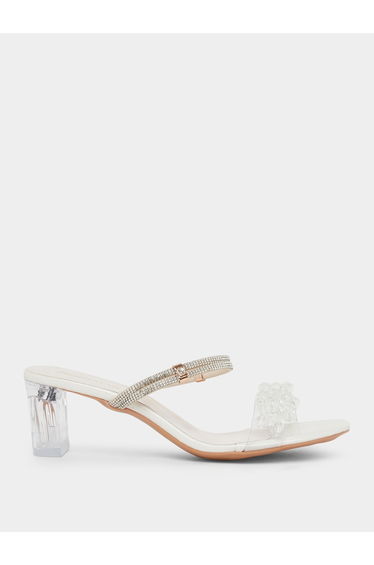 Crystal Embellished Block Heel Sandals