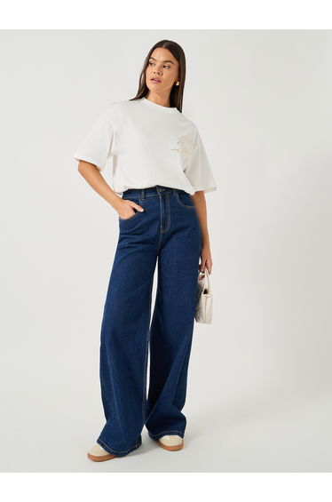 Graphic Print Oversized Round Neck T-Shirt