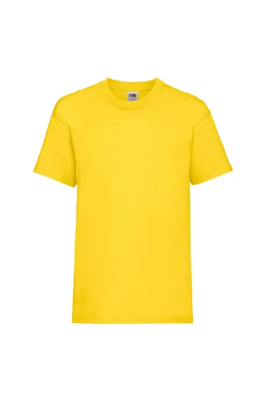Fruit Of The Loom Childrens/Kids Unisex Valueweight Short Sleeve T-Shirt - Yellow