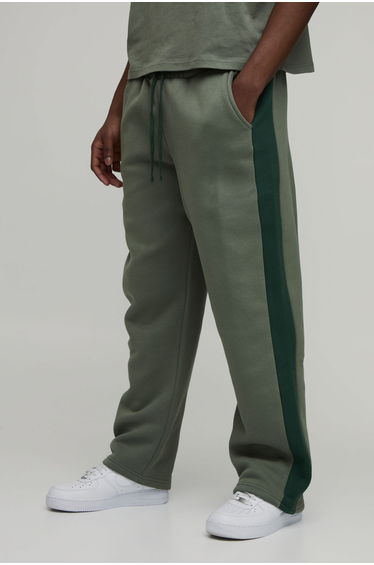Straight Fit Panelled Jogger - green