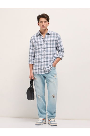 Men Checked Relaxed Fit Casual Shirt