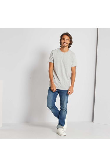 Plain jersey T-shirt GREY