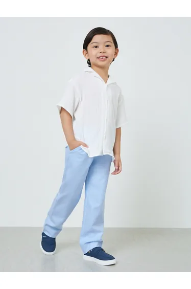 Boys Solid Pants with Drawcord and Side Pocket