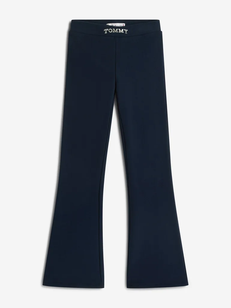 Tommy Hilfiger Girls Tommy Foil Flare Leggings in Navy - 1