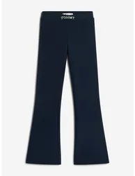 Tommy Hilfiger Girls Tommy Foil Flare Leggings in Navy - 1