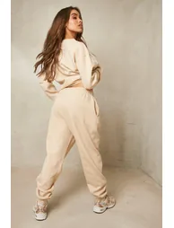 Recycled Sweat Jogger - stone - 1