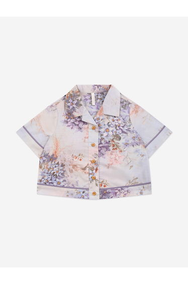 Girls Cascadian Poplin Shirt in Blue