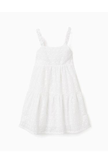 Ss Dress Embroidery, White