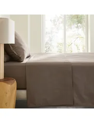 شرشف سرير قطن بني - 1