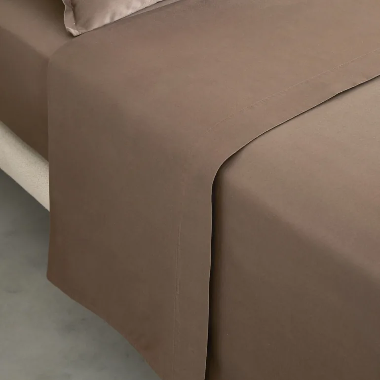 شرشف سرير قطن بني - 2