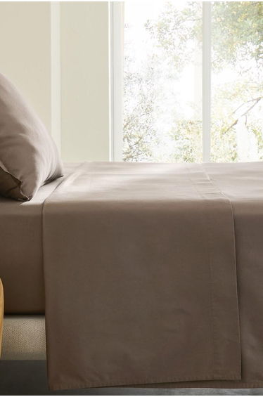 Saria Washed Cotton Sateen Flat Sheet