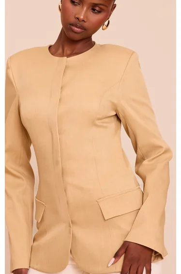 بليزر بقصة عريضة - بيج