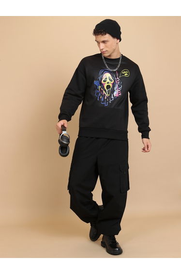 Front Graphic Print Relaxed Fit Sweatshirt