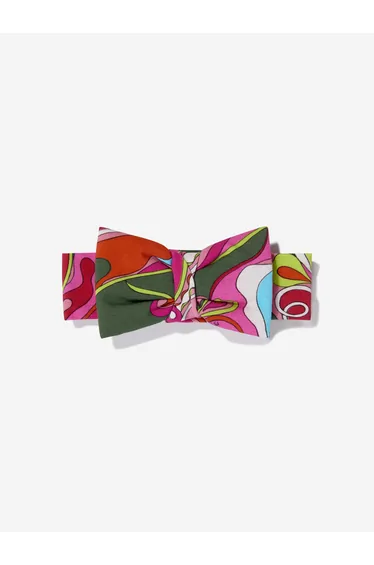 PUCCI Baby Girls Bow Headband in Multicolour