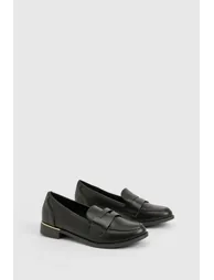 حذاء لوفر بحواف ذهبية  - 1