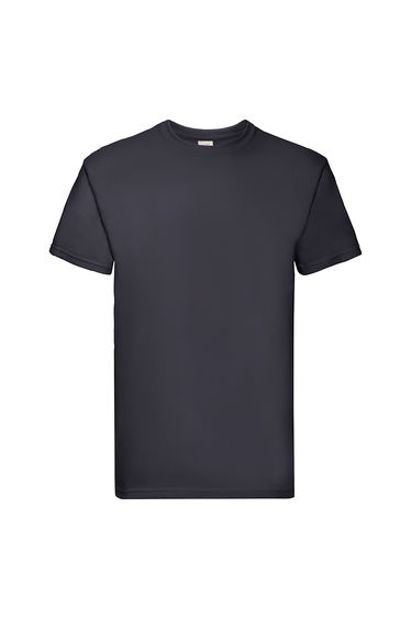 Fruit Of The Loom Mens Super Premium Short Sleeve Crew Neck T-Shirt - Deep Navy