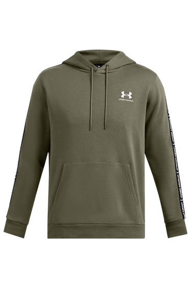 Under Armour Mens Icon Cotton Blend Taped Sleeve Hoodie - Marine OD Green