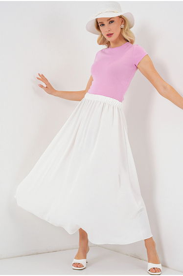 BDART Textured Skirt with Drawstring Waist
