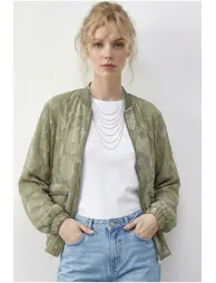 LUCCI Floral Oversized Bomber Jacket