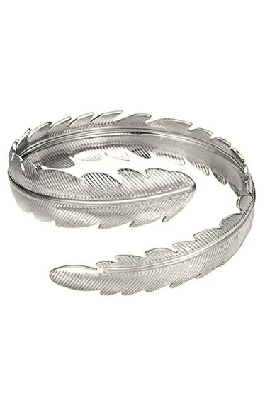 Silver Leaf Cuff Bracelet