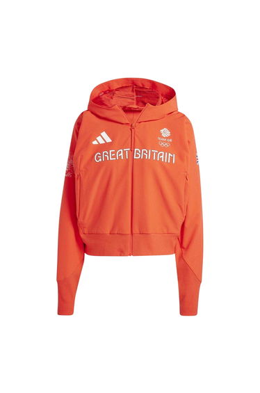 Adidas Womens/Ladies Z.N.E. Team GB Full Zip Hoodie - Bright Red