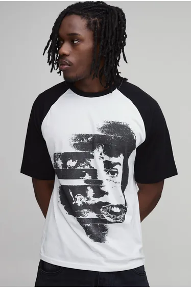 Tall Regular Fit Short Sleeve Raglan T-Shirt - white