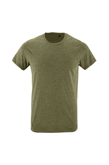 SOLS Mens Regent Slim Fit Short Sleeve T-Shirt - Heather Khaki