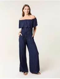 Bardot Tie Waist Jumpsuit - 1
