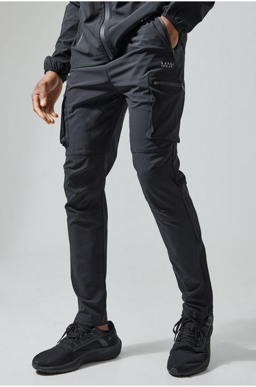 Man Active Cargo Joggers - black
