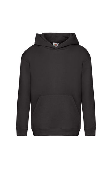 Fruit of the Loom Childrens/Kids Premium Hooded Sweatshirt - Black