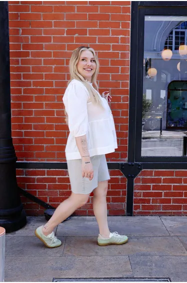 Light Blue Wide Leg Cut Plus Size Shorts & Bermuda