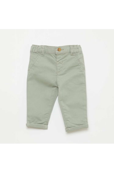 Stretch Cotton Straight-Leg Chinos GREEN