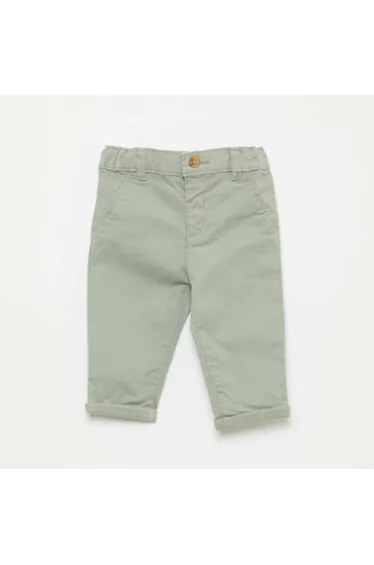 Stretch Cotton Straight-Leg Chinos GREEN